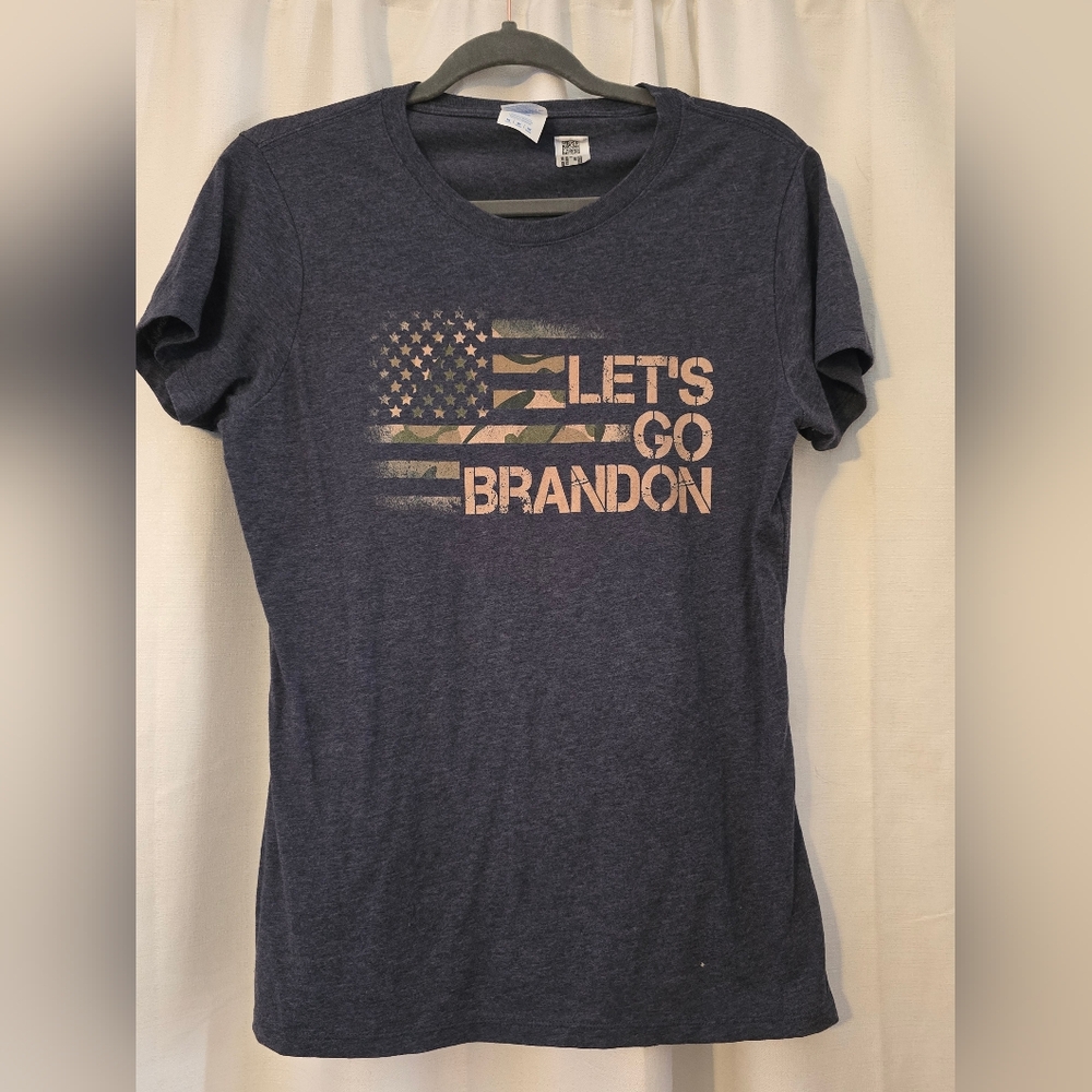 Women's Port & Company "Let's Go Brandon" Short Sleeve Graphic Tee Size Medium